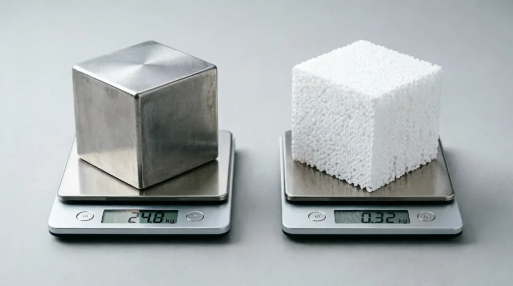 Mass vs Density: kg Measures Matter, kg/m³ Measures Packing